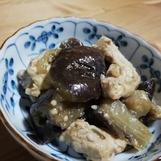 鶏肉となす炒め